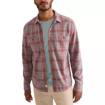 Пасифика стретч твил ярд рубашка Marine Layer, цвет marsala plaid