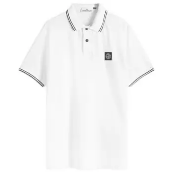 Патч-Поло Stone Island, белый