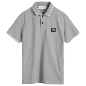 Патч-Поло Stone Island, серый