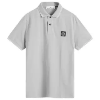 Патч-Поло Stone Island, серый