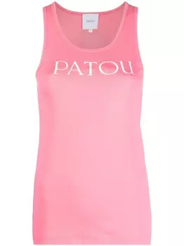 Patou топ с логотипом, розовый