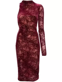 Patrizia Pepe платье миди с логотипом, фиолетовый