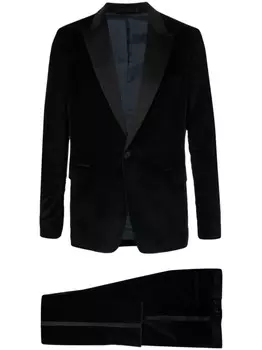 Paul Smith бархатный костюм с однобортным пиджаком, черный