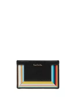 Paul Smith картхолдер с полосками, черный