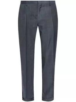 Paul Smith клетчатые брюки строгого кроя, серый