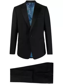 Paul Smith костюм с однобортным пиджаком, черный