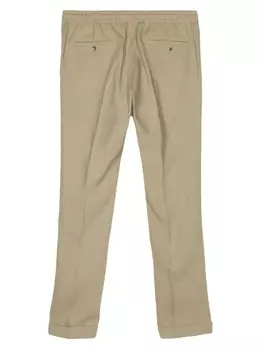 Paul Smith льняные брюки с кулиской, зеленый