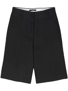 Paul Smith льняные шорты с высокой талией, черный