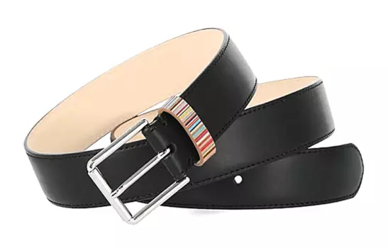 Paul Smith Мужской кожаный ремень, Черный