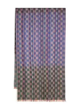Paul Smith шарф с геометричным принтом, синий