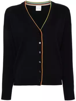 Paul Smith шерстяной кардиган в полоску Signature Stripe, синий