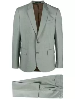 Paul Smith шерстяной костюм с однобортным пиджаком, зеленый