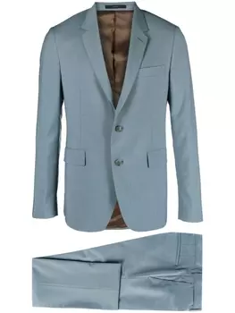Paul Smith шерстяной костюм с однобортным пиджаком, синий