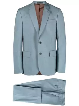 Paul Smith шерстяной костюм с однобортным пиджаком, синий