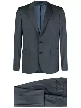 Paul Smith шерстяной костюм с однобортным пиджаком, синий