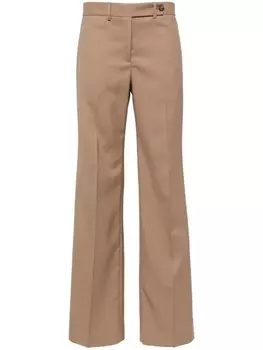 Paul Smith шерстяные брюки со складками, коричневый