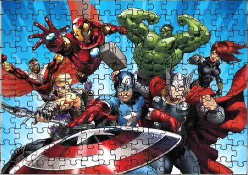 Пазл 192 детали: Marvel's Avengers + Сумка с принтом bez marki