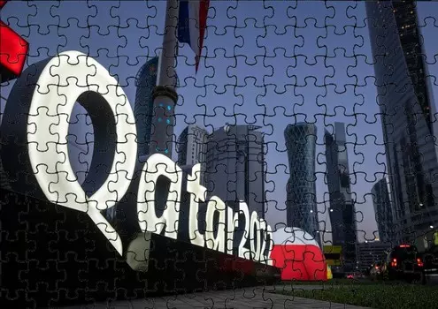 Пазл 35 деталей: Quatar Fifa 2022 + Сумка с принтом bez marki