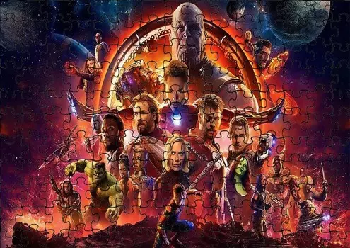 Пазл 96 деталей: Marvel's Avengers + Сумка с принтом bez marki