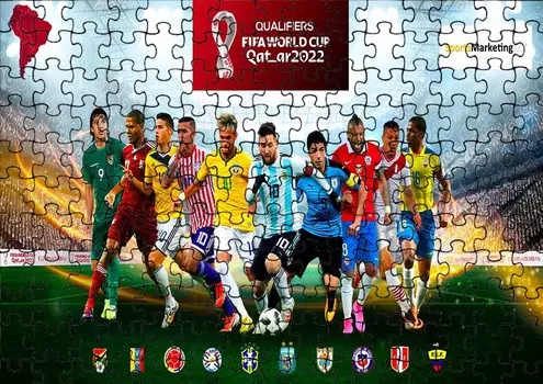 Пазл 96 деталей: Quatar Fifa 2022 + Сумка с принтом bez marki