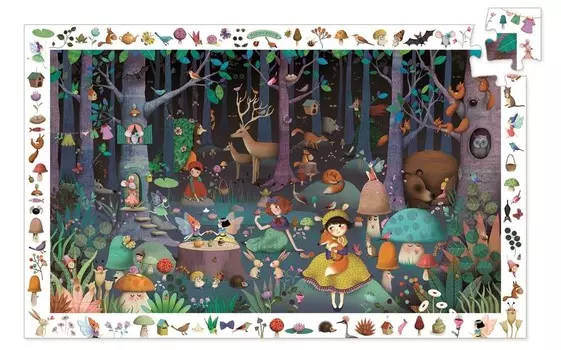 Пазл Djeco, Enchanted Forest - Observation Puzzle, 100 шт.