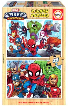 Пазл Educa, реклама Marvel Super Hero, 2х25 шт.