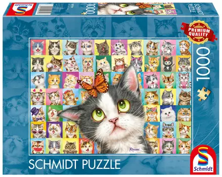 Пазл, Мимика кота, 1000 шт. Schmidt