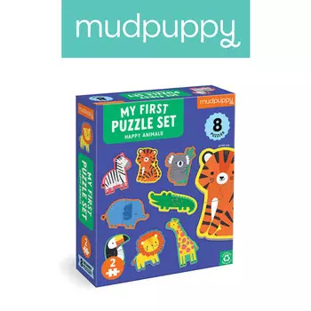 Пазл Mudpuppy, First Happy Animals 2 детали