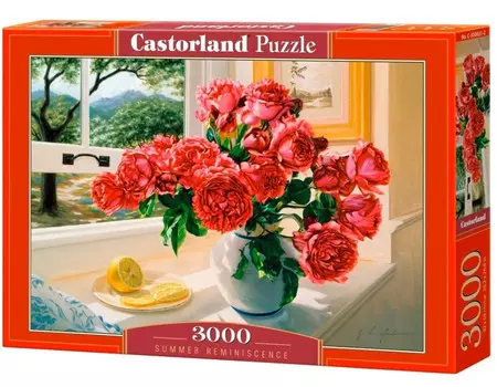 Пазл Пионы Цветы Летние воспоминания, 3000 шт. Castorland