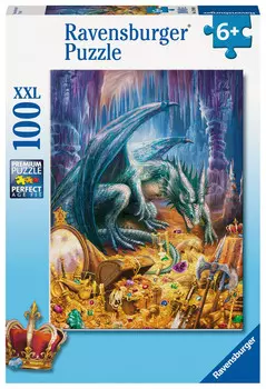 Пазл Ravensburger для детей XXL Дракон в пещере, 100 шт.