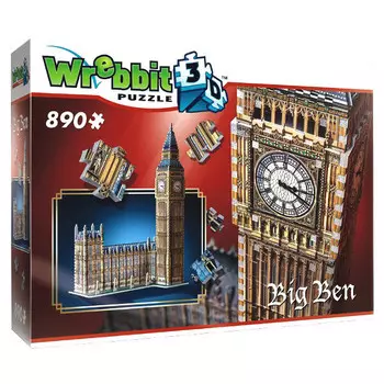 Пазл Wrebbit 3D, Биг Бен, 890 шт.