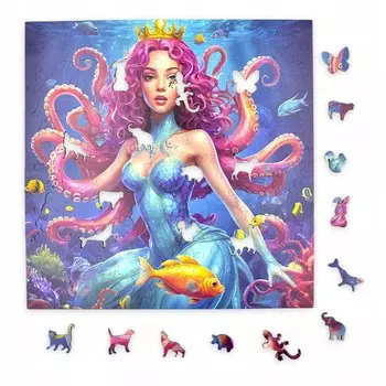 Пазл Женщина Щупальца Mruu&Pruu 25 x 25 см 150 деталей Деревянный пазл