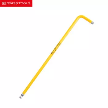 PB SWISSTOOLS Швейцарский желтый длинный шестигранник со сферической головкой, внутренний шестигранник 4*22*150 мм, шестиугольный ключ PB 212.L 4 YE