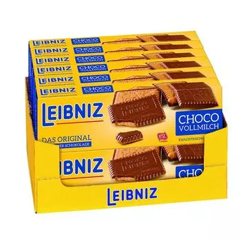 Печенье Leibniz Choco масляное с хрустящим шоколадом 125г 12 шт. Bahlsen