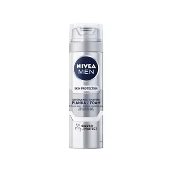 Пена для бритья Nivea Men Skin Protection Silver Protect 200 мл, New