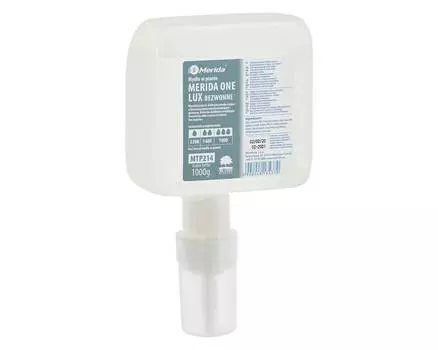 Пенное мыло Merida MTP214 ONE LUX ODORLESS, одноразовый картридж с пенообразующим насосом для автоматических дозаторов, 1000 г, без запаха