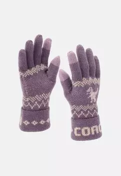 Перчатки COACH, сиреневый