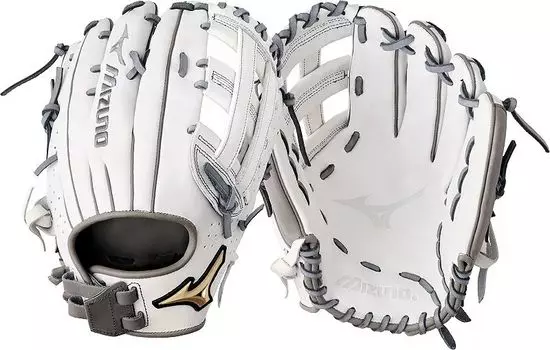 Перчатки Fastpitch Mizuno 12,5 дюймов Prime Elite Series, белый