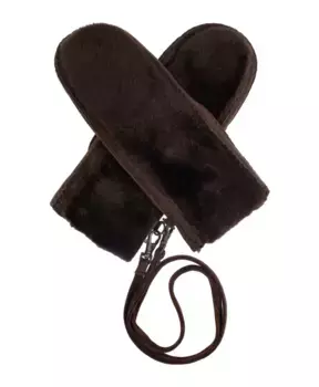Перчатки с мехом Ugg, коричневый