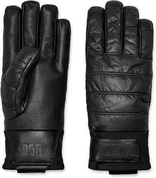 Перчатки UGG Water-Resistant Recycled Nylon Tasman Mitten with Recycled Micofur Lining, черный