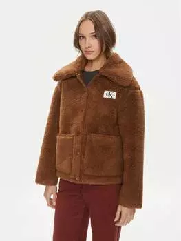 Переходная куртка свободного кроя Calvin Klein, коричневый