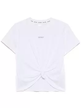 Перекрученная футболка DKNY, белый