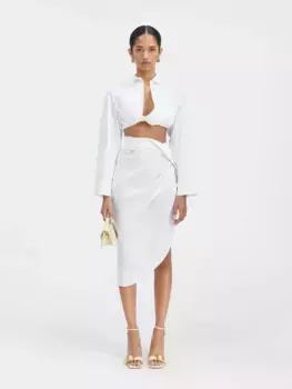 Перекрученная рубашка La Bahia Courte Jacquemus, белый