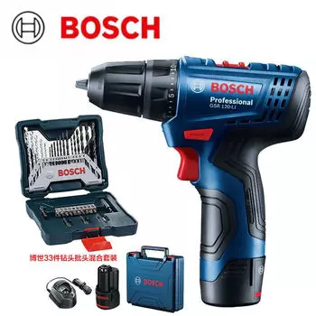Дрель-шуруповерт Bosch GSR 120-Li + набор сверл