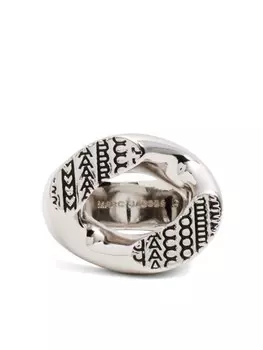 Перстень с монограммой Marc Jacobs, серебряный