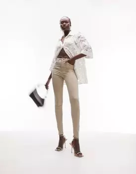 Песочные джинсы Topshop Jamie
