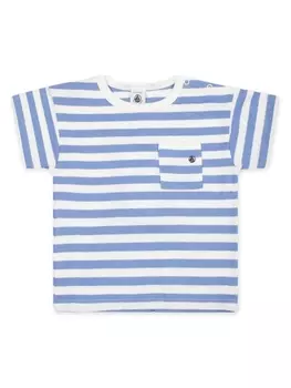 Petit Bateau футболка в полоску, синий