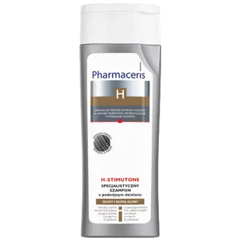Pharmaceris H H-Stimutone специальный шампунь двойного действия, замедляющий процесс поседения и стимулирующий рост волос, 250 мл
