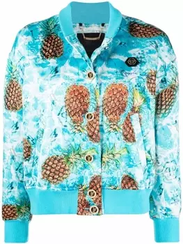 Philipp Plein бомбер Pineapple Skies, синий