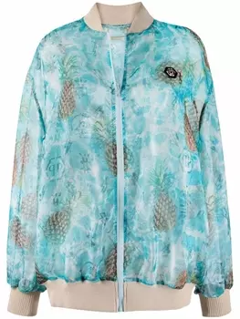 Philipp Plein бомбер Pineapple Skies, синий